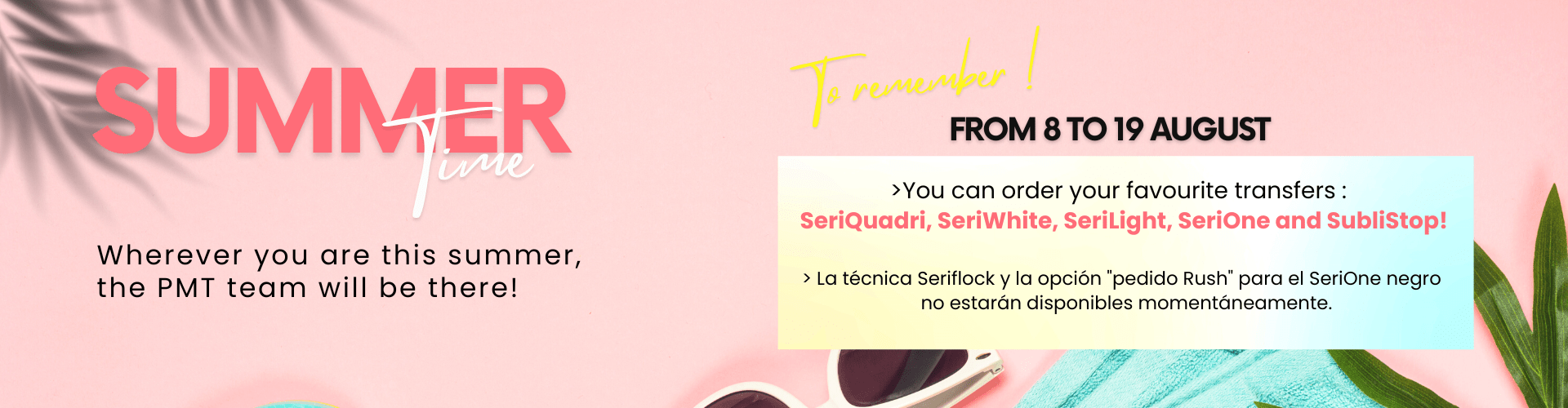 Wherever you are this summer, the PMT team will be there! Wherever you are this summer, the PMT team will be there!